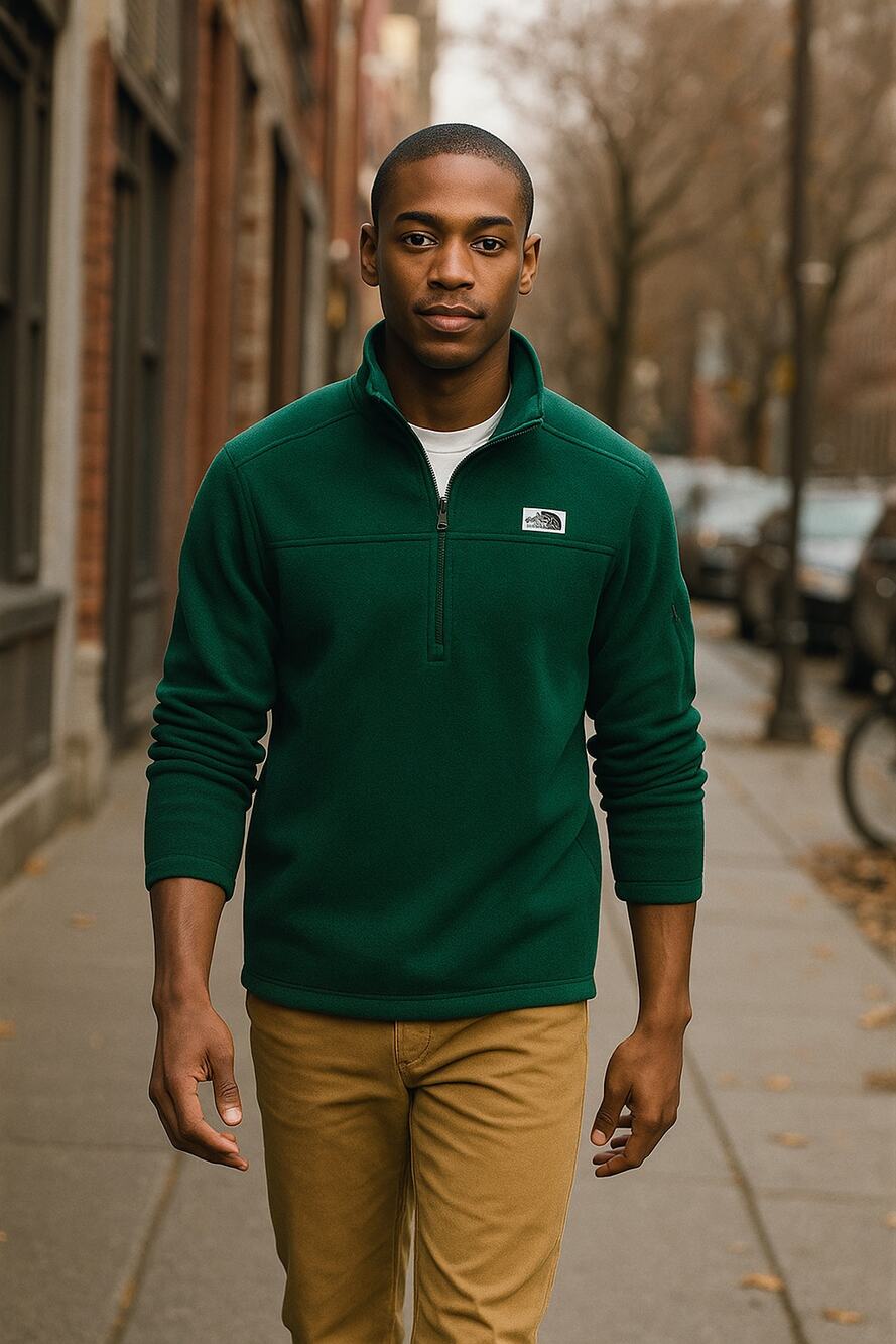 Mens The North Face Leo Gordon Lyon 1/4 Zip Jacket Green XL NWOT